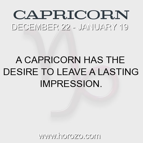 Capricorn zodiac fact