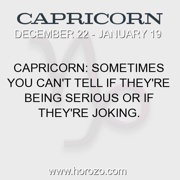 Capricorn zodiac fact