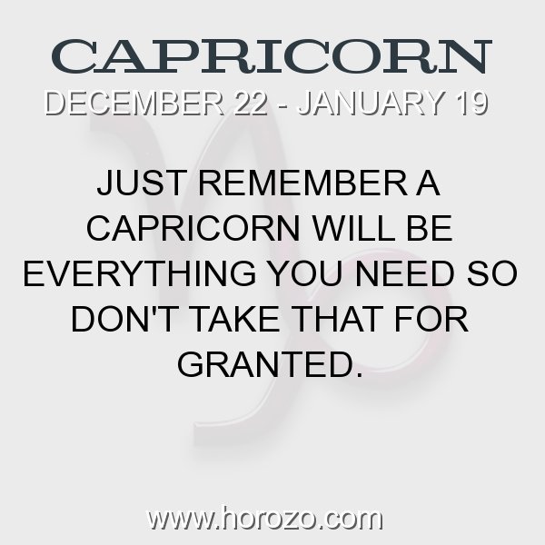 Capricorn zodiac fact