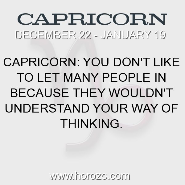 Capricorn zodiac fact