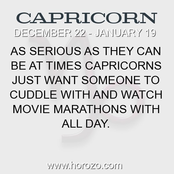 Capricorn zodiac fact