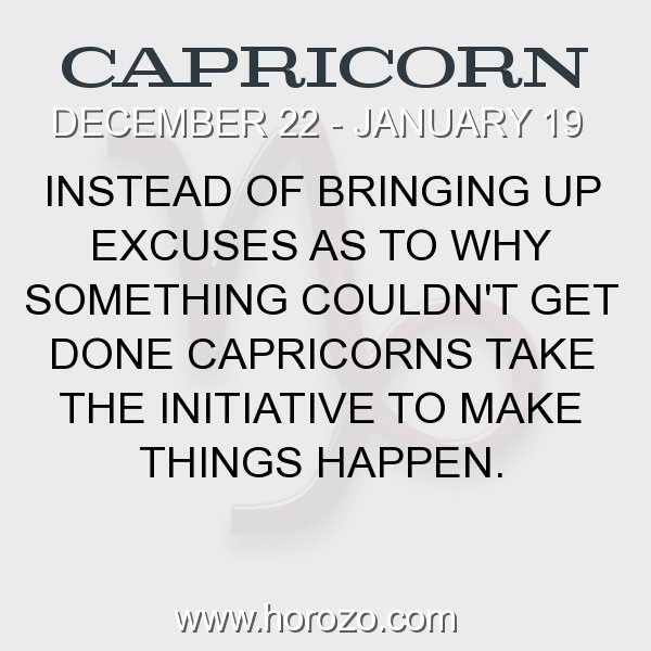 Capricorn zodiac fact