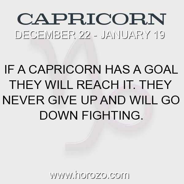 Capricorn zodiac fact