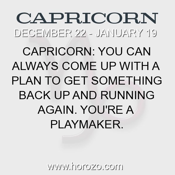 Capricorn zodiac fact