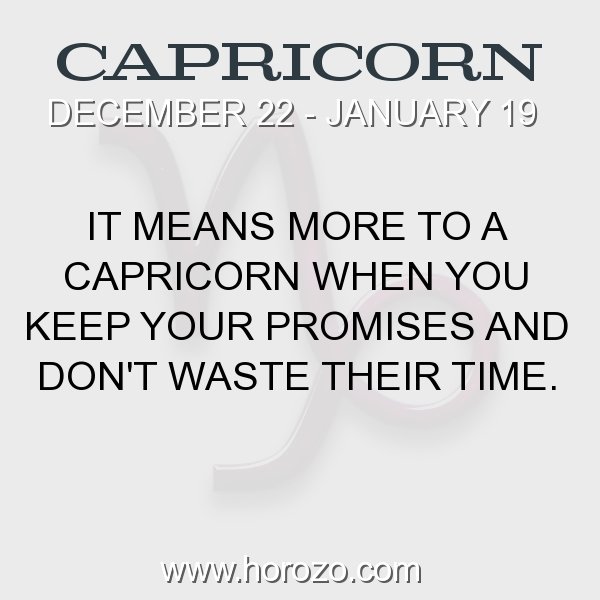 Capricorn zodiac fact