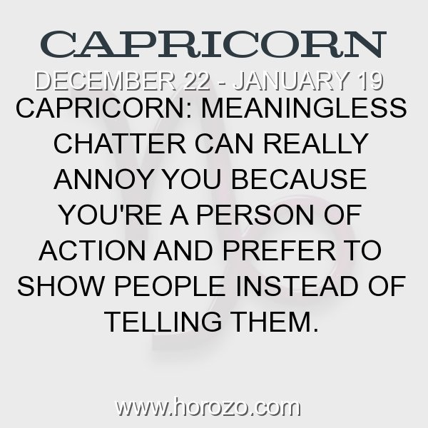 Capricorn zodiac fact