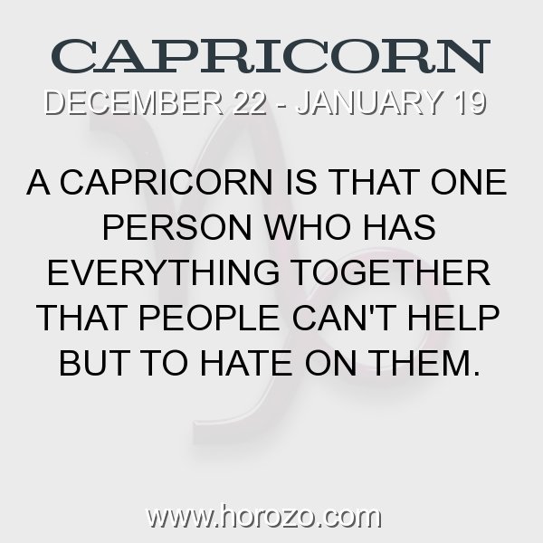 Capricorn zodiac fact