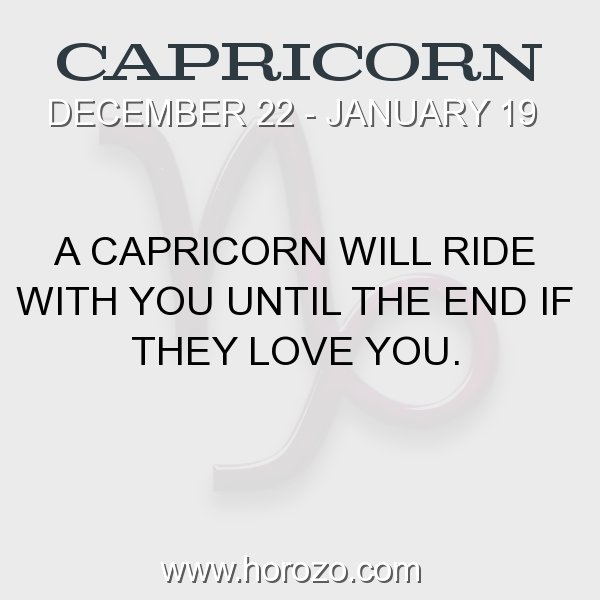 Capricorn zodiac fact