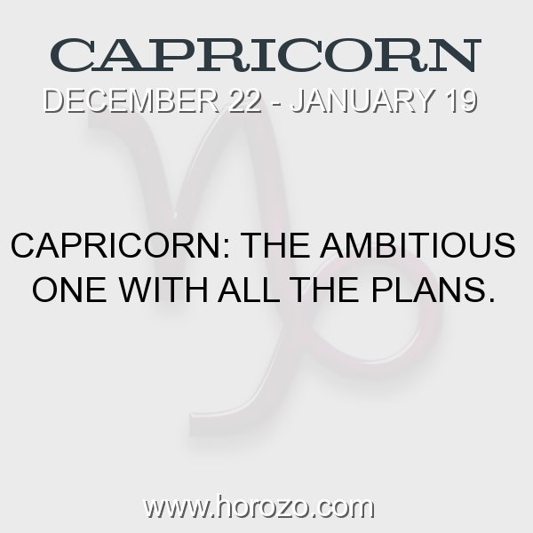 Capricorn zodiac fact