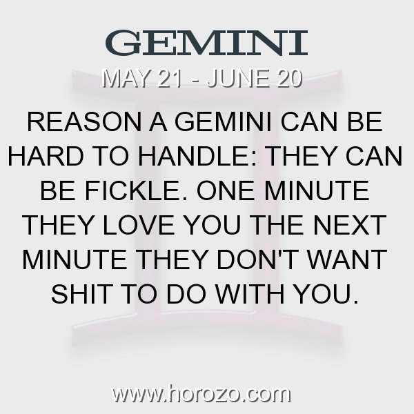 Gemini zodiac fact