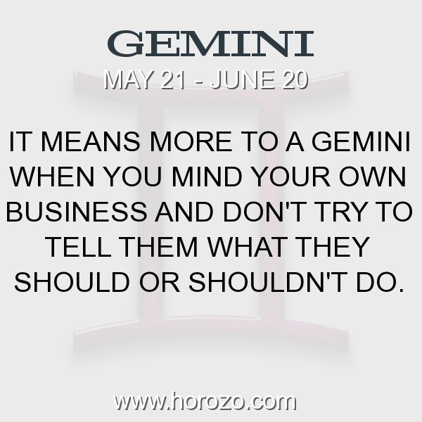 Gemini zodiac fact