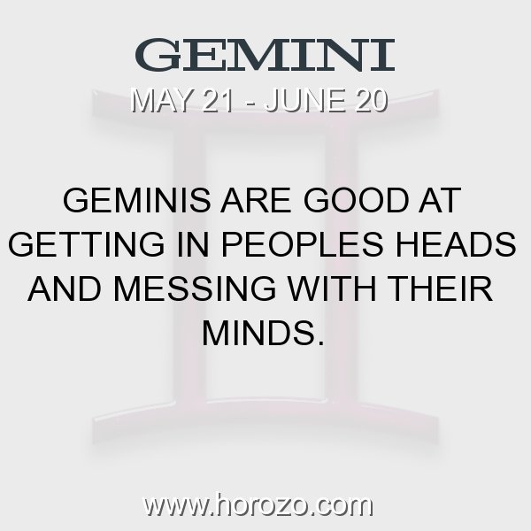 Gemini zodiac fact