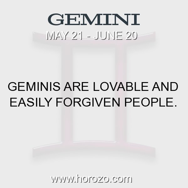 Gemini zodiac fact