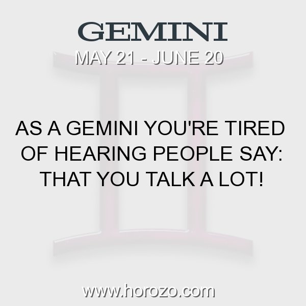 Gemini zodiac fact