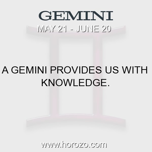 Gemini zodiac fact