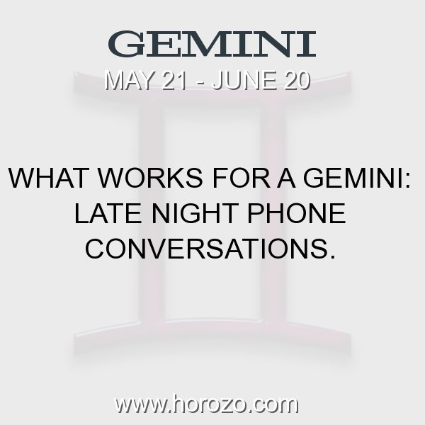 Gemini zodiac fact