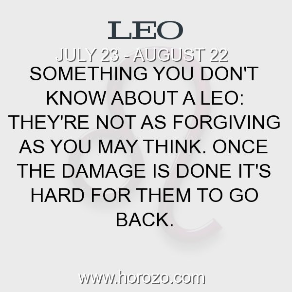 Leo zodiac fact