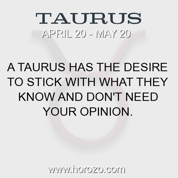Taurus zodiac fact