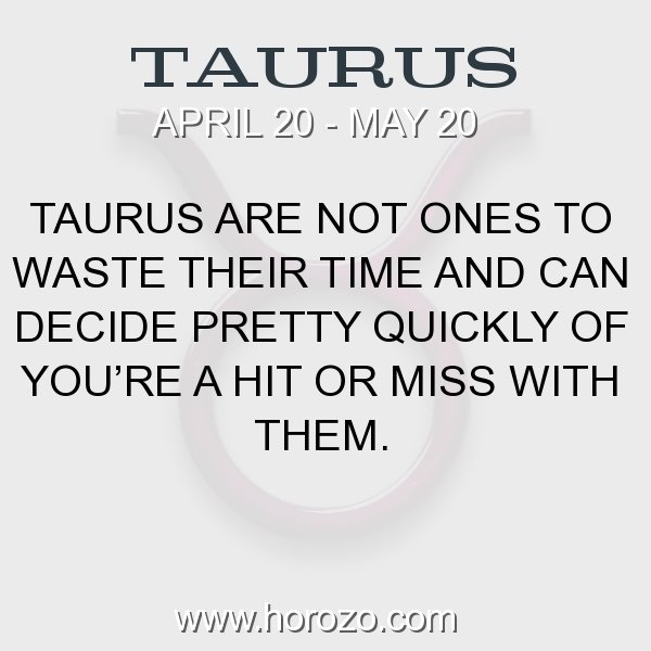 Taurus zodiac fact